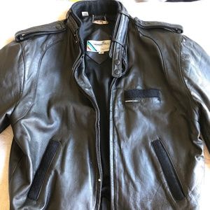 Members Only Vintage Black Leather Jacket